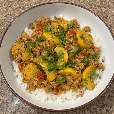 South Indian Pork & Squash Bowls