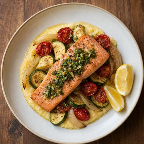 Tuscan Coho with Parmesan Polenta