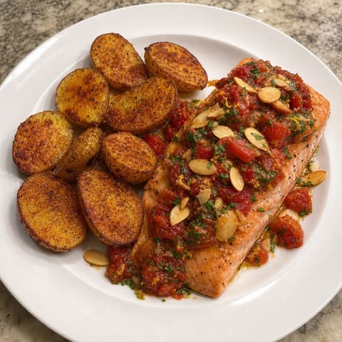 King Salmon with Tomato Picada