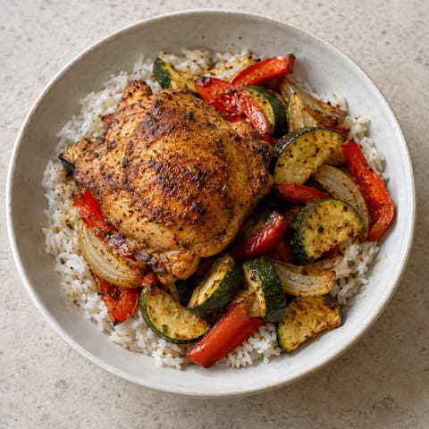 Cajun Roast Chicken & Zucchini