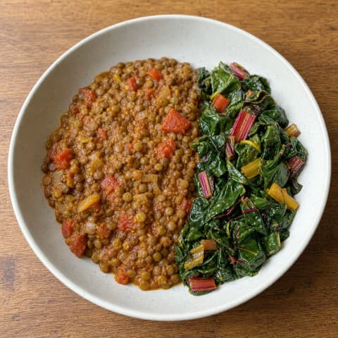 Berbere Green Lentils with Chard