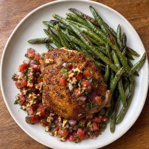 Georgian Roast Chicken with Green Beans