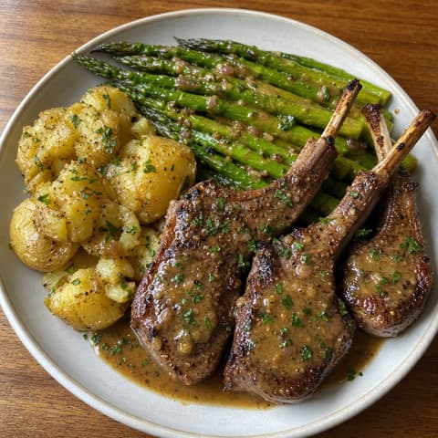 Bistro Lamb Chops with Dijon Pan Sauce