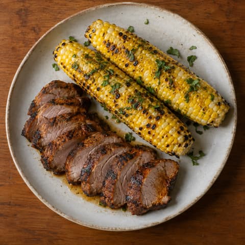 Yucatecan Achiote Pork with Grilled Corn