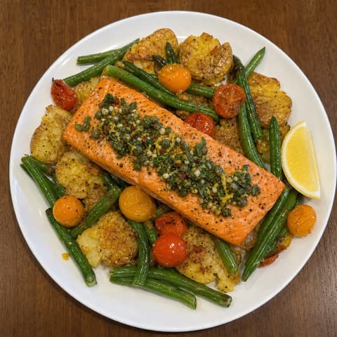 Tuscan Coho with Basil-Caper Gremolata