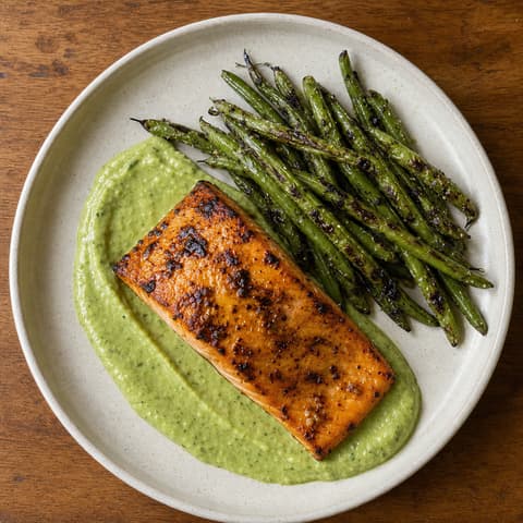 Ají-Grilled King Salmon