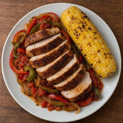 Basque Grilled Pork with Piperade