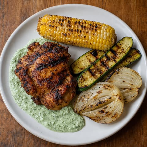 Peruvian Grilled Chicken & Corn