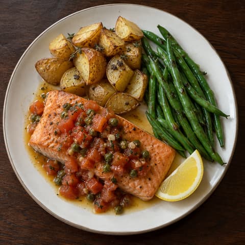 Provençal Coho with Tomato-Caper Butter