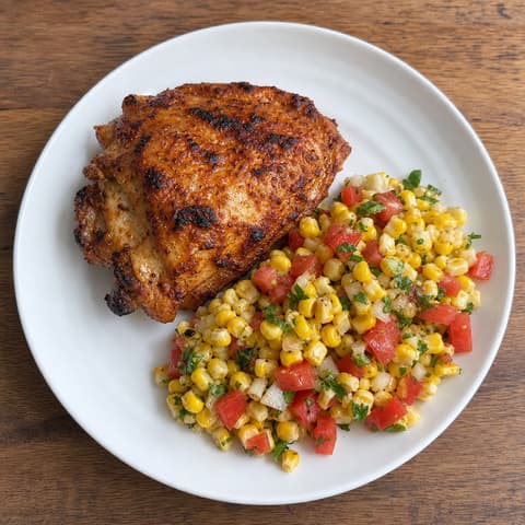 Tandoori Chicken with Summer Corn Salad