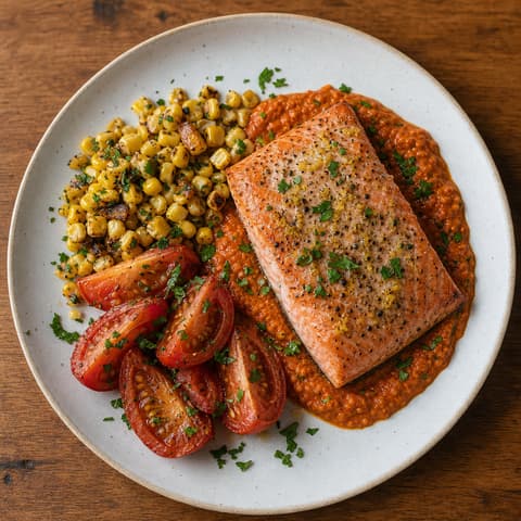 Spanish Coho with Tomato Romesco