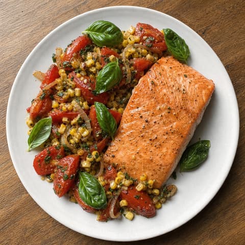 Coho Salmon with Blistered Tomatoes