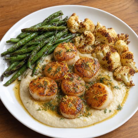 Seared Scallops with Lemon-Dill Brown Butter