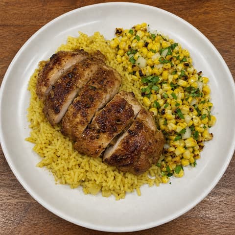 Mojo Chicken with Blistered Corn