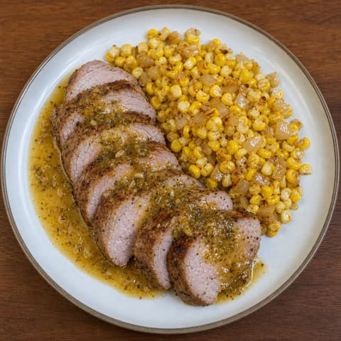 Cuban Mojo Pork with Skillet Corn