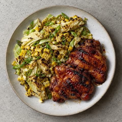 Gochujang-Grilled Chicken with Charred Napa Slaw