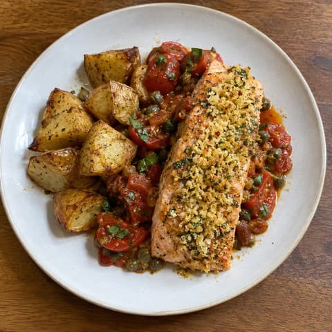 Sicilian Coho with Tomato Agrodolce