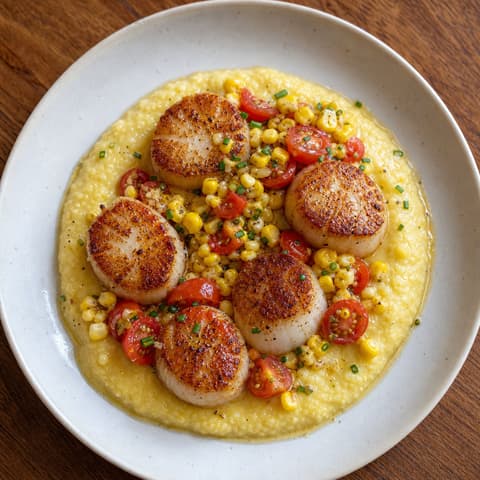 Seared Scallops with Sweet Corn Purée