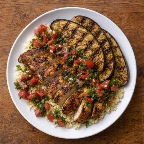 Lebanese Grilled Chicken & Eggplant