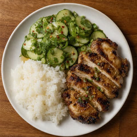 Isan Grilled Chicken with Cucumber