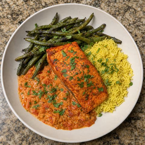 Tandoori Coho with Tomato Cream