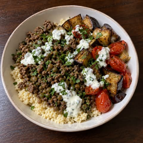 Turkish-Inspired Lentil & Eggplant Bowls