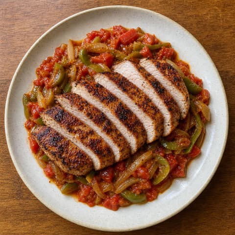 Basque Grilled Pork with Piperade