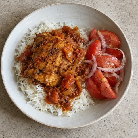 Berbere Chicken with Tomatoes