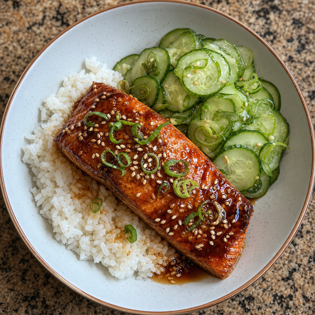 Ginger-Soy Sockeye with Sunomono