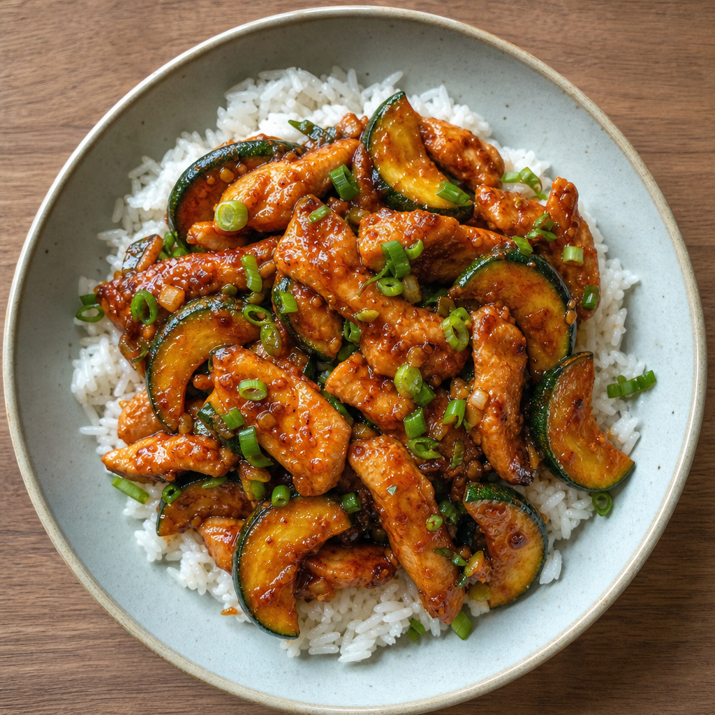 Gochujang Chicken & Zucchini Stir-Fry