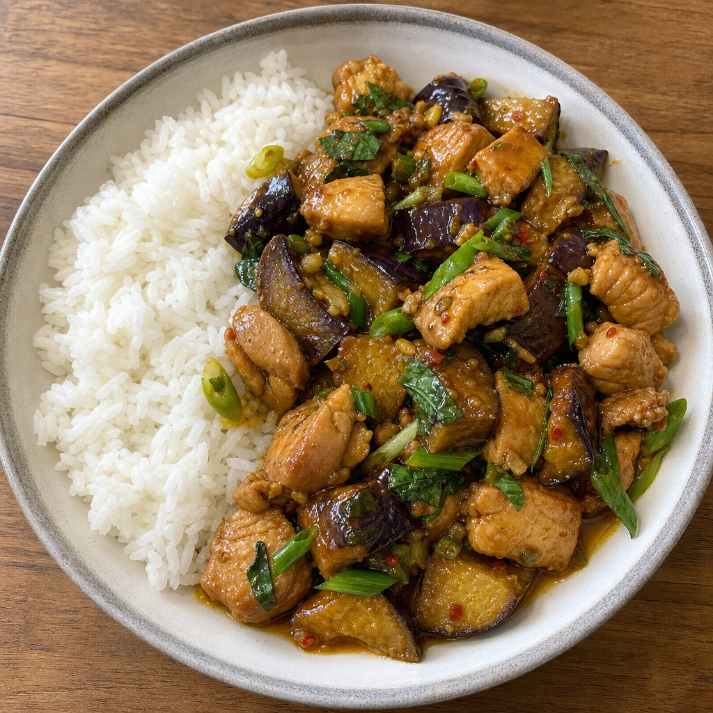 Coconut-Chile Chicken & Eggplant