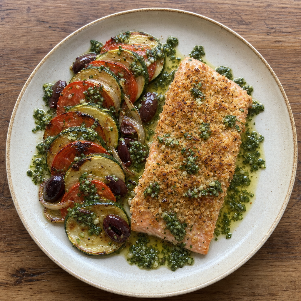 Dijon-Crusted Sockeye Provençal