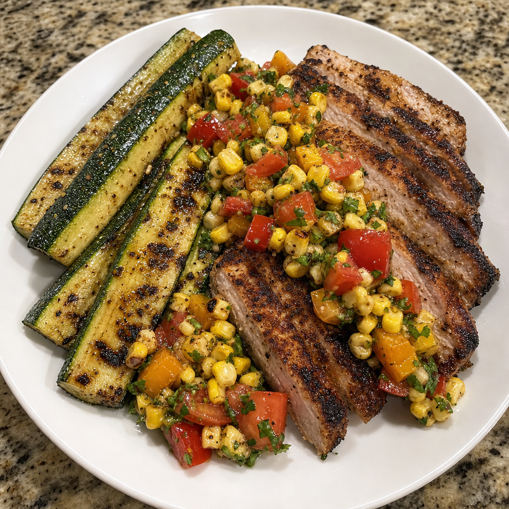 Chile-Lime Pork with Summer Salsa