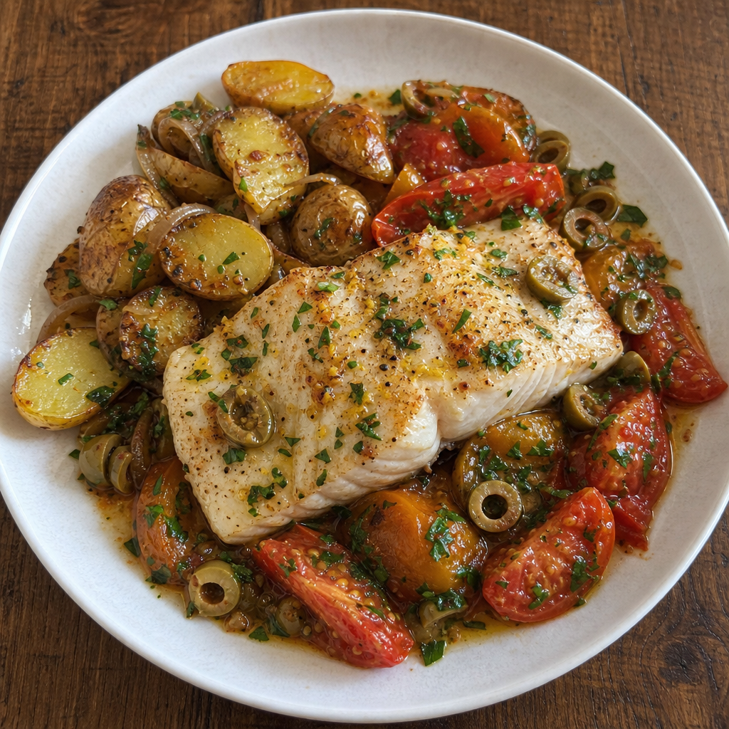 Spanish Sablefish with Jammy Tomatoes