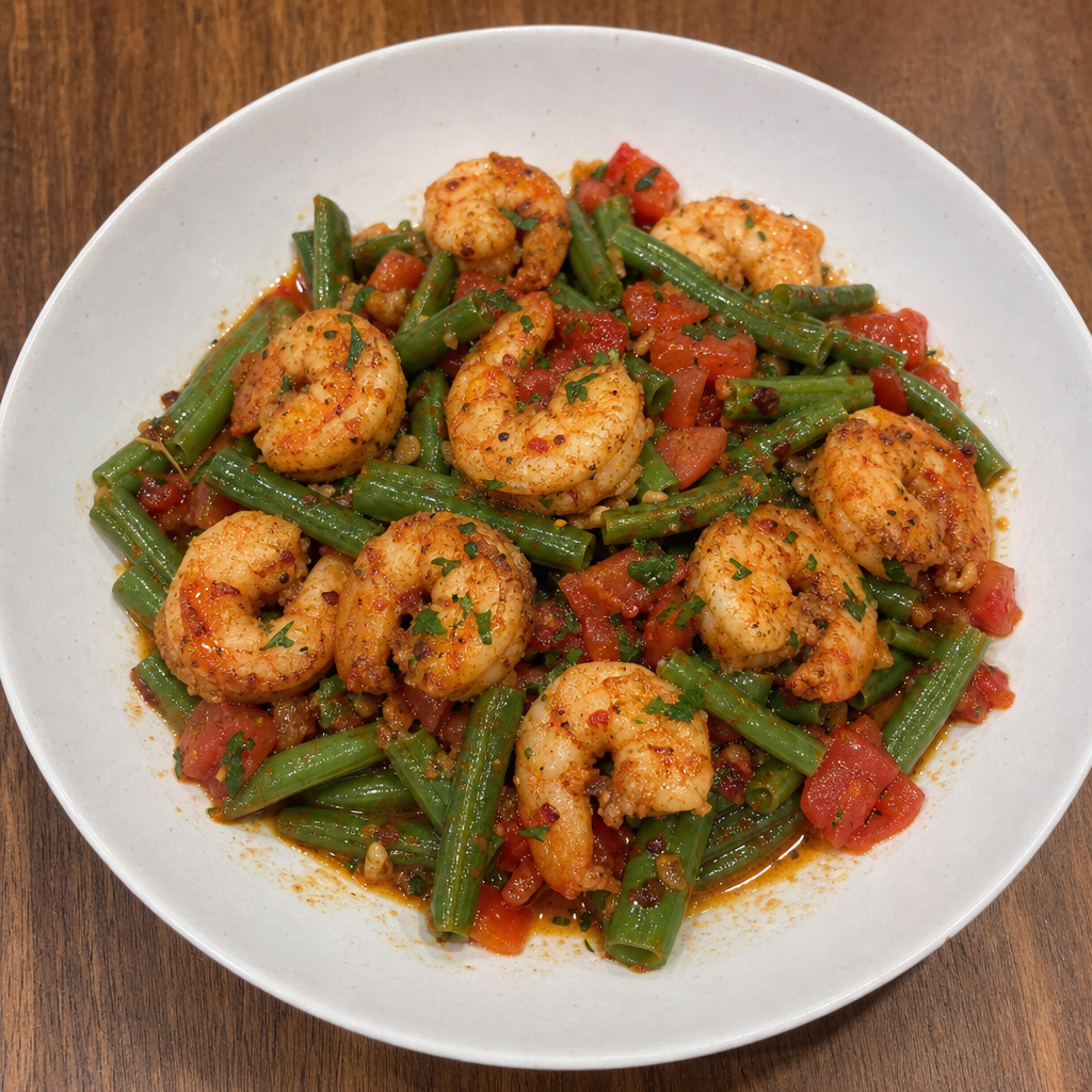 Spanish Paprika Shrimp & Green Beans