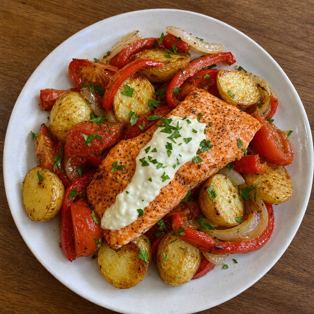 Basque Coho with Piperade