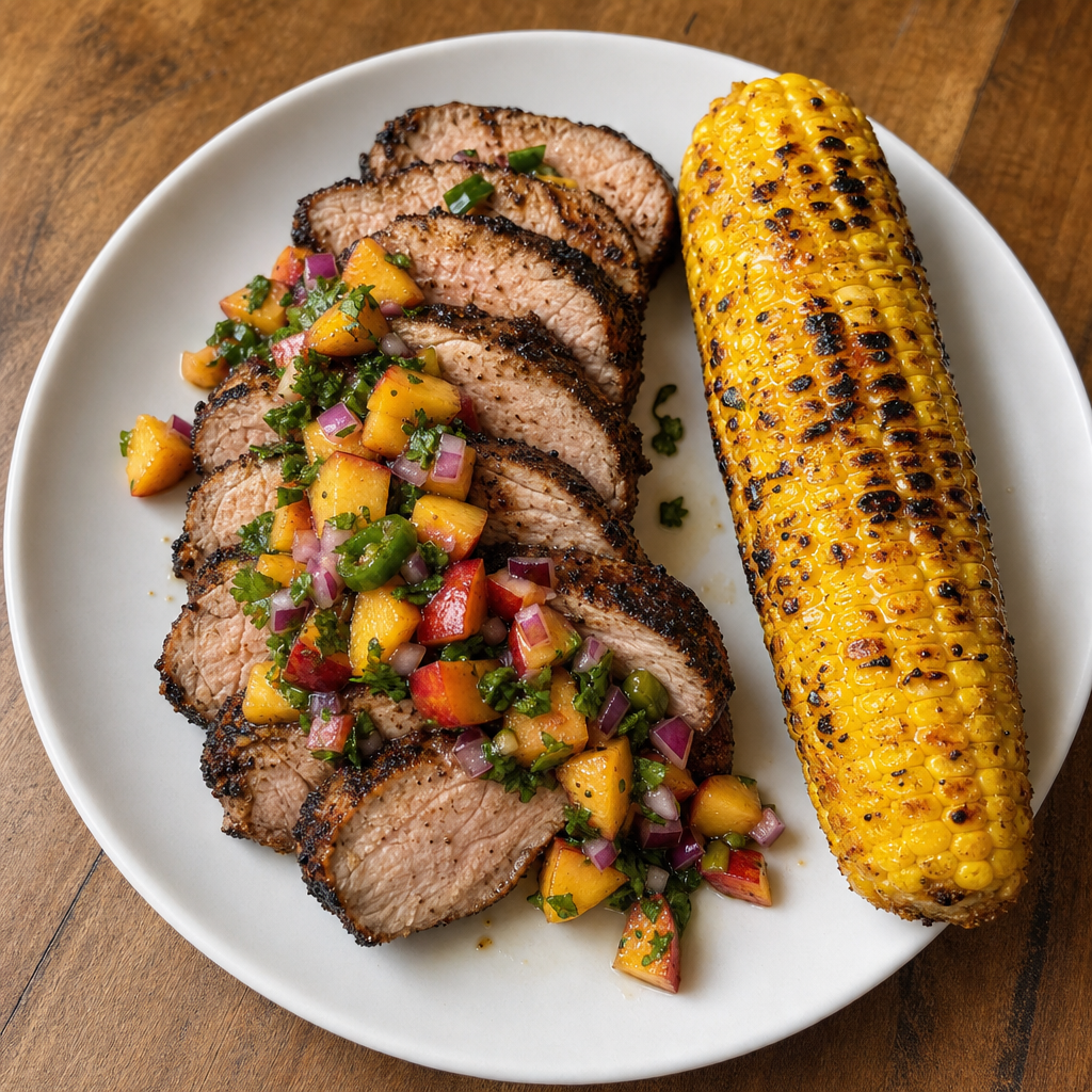Caribbean Jerk Pork with Corn