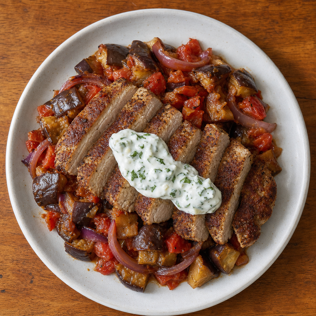Armenian Pork with Silky Eggplant