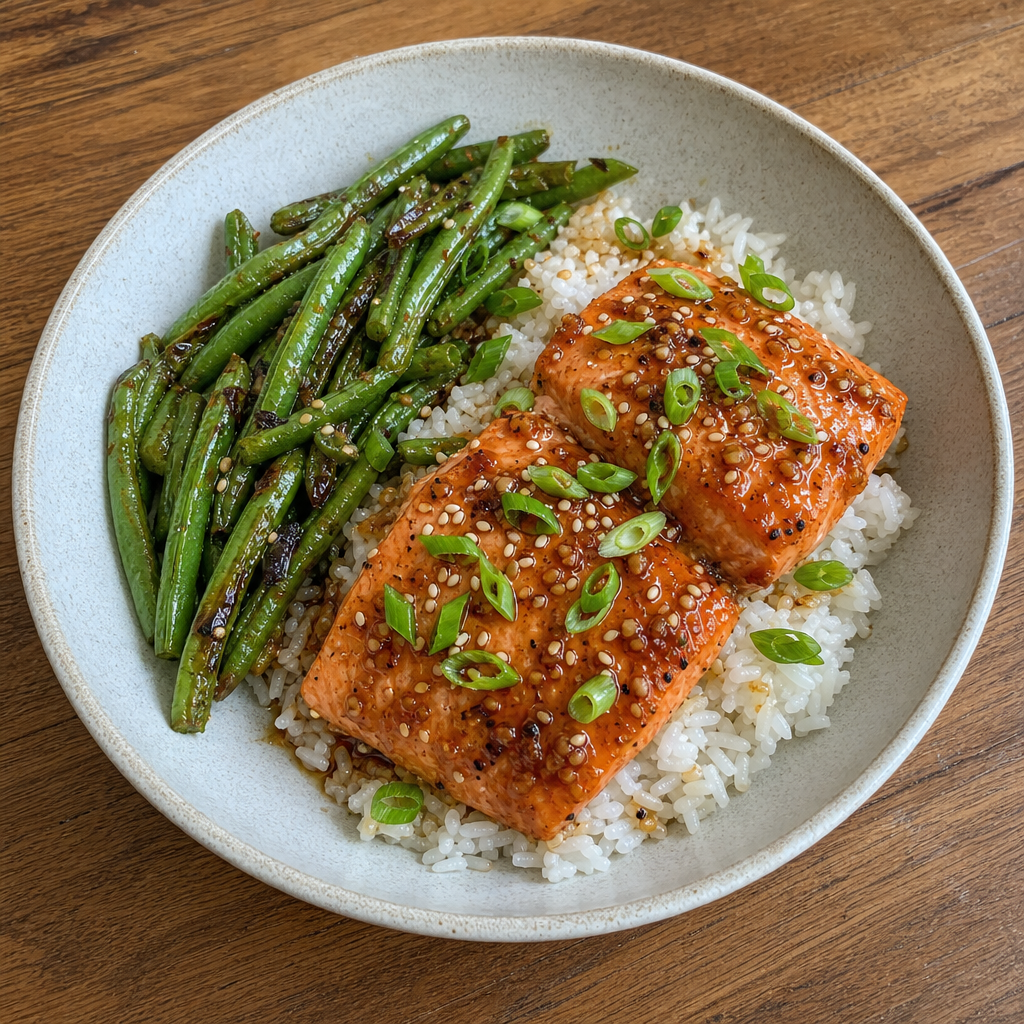 Ginger-Soy Sockeye Rice Bowls