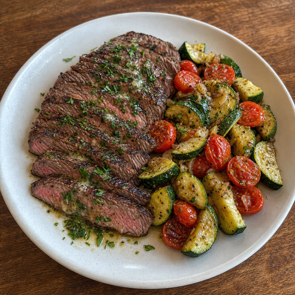 Provençal Camp-Grilled Flank Steak
