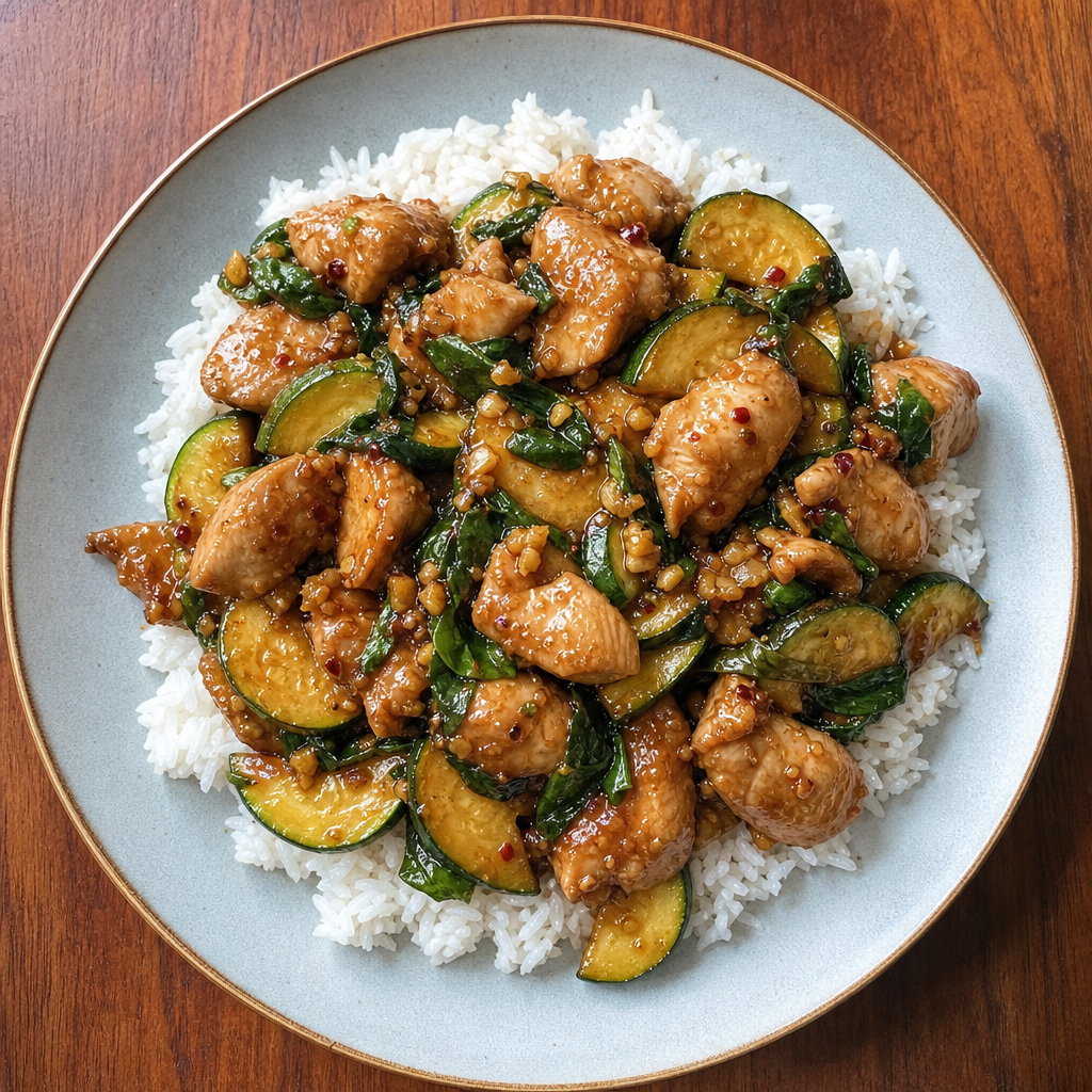 Thai Basil Chicken & Summer Zucchini