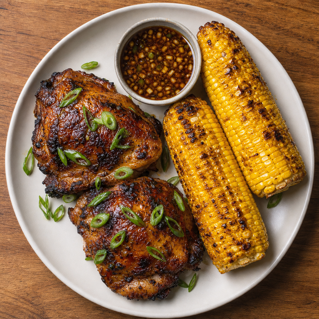 Smoky Filipino Chicken & Summer Corn