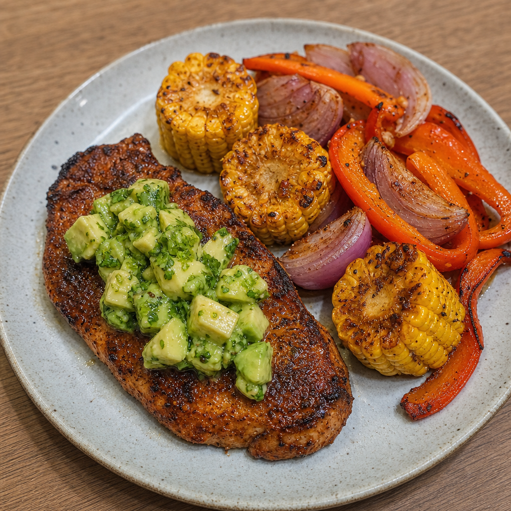 Chile-Lime Pork & Roasted Corn