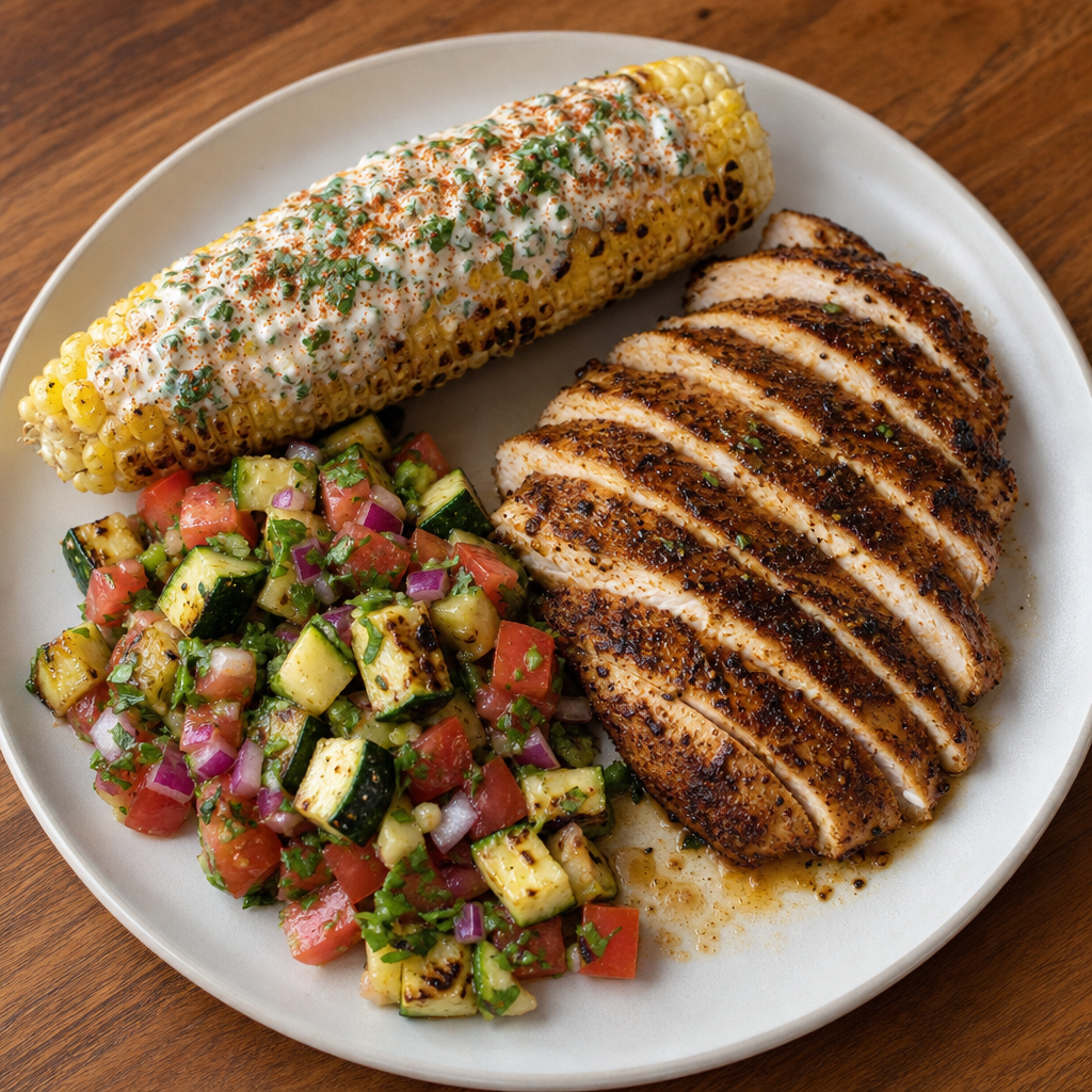 Chile-Lime Chicken & Street Corn