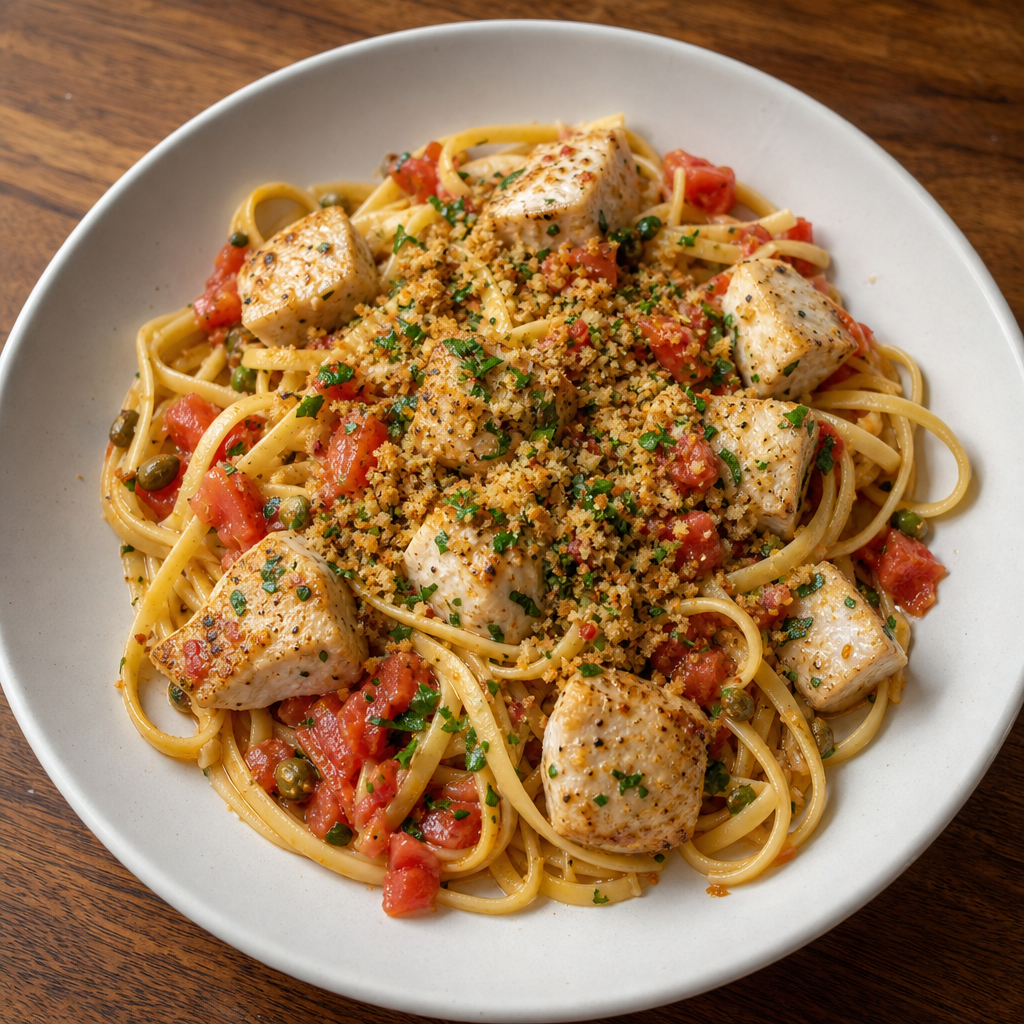 Sicilian Swordfish Linguine
