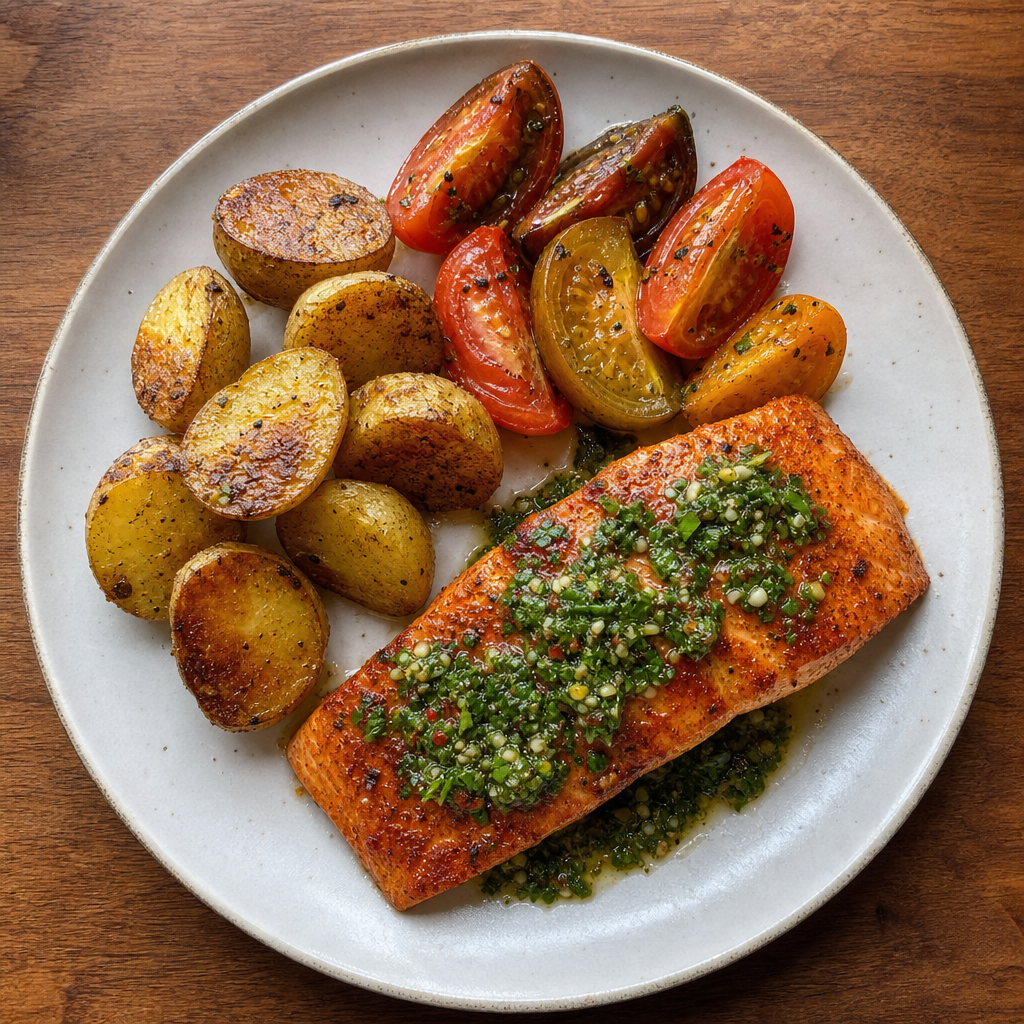 Chilean Coho with Heirloom Tomatoes