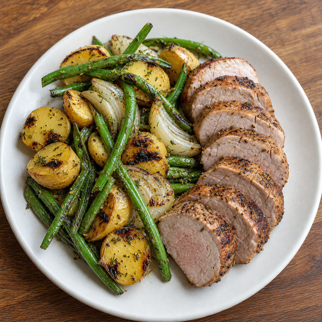 Grilled Mustard-Caraway Pork