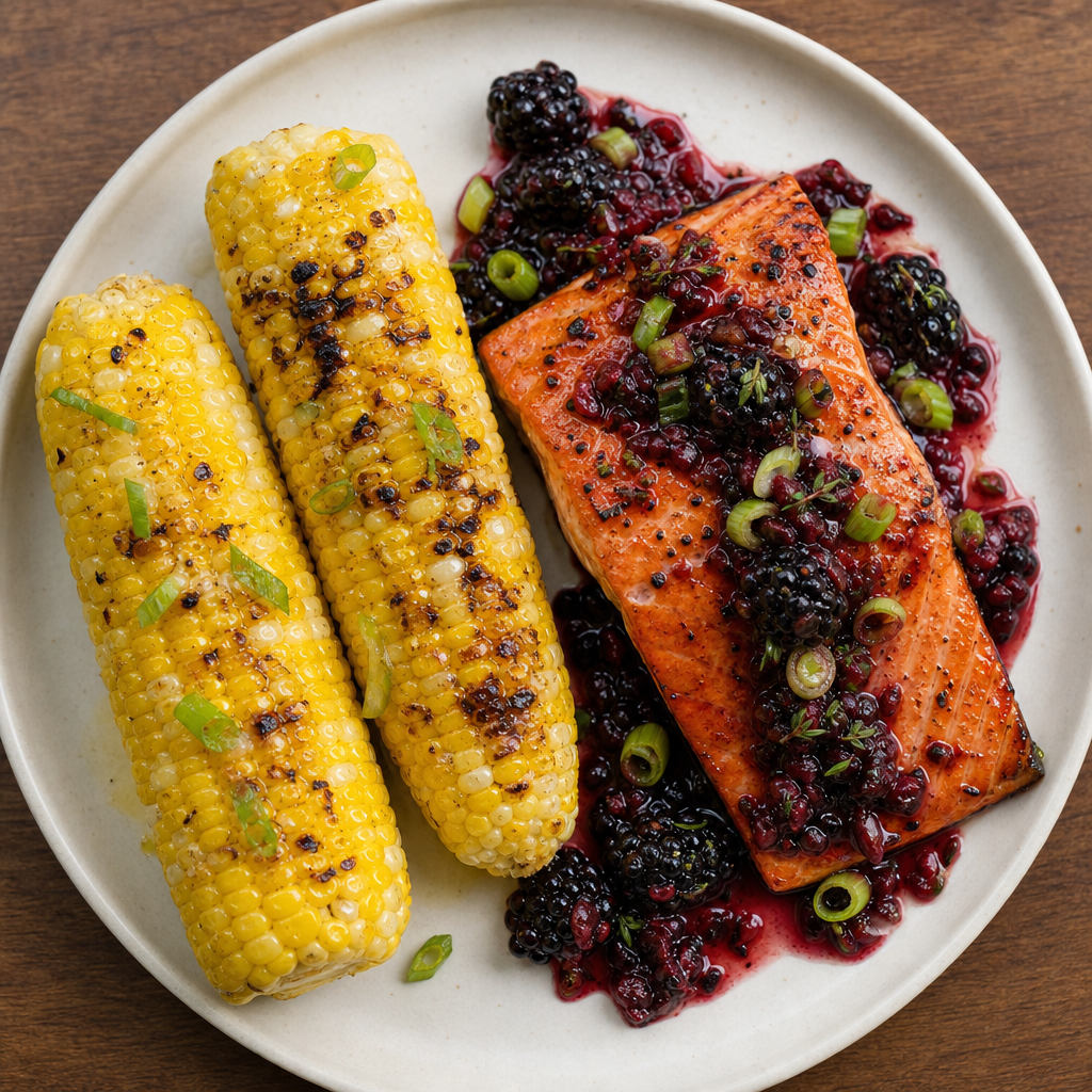 Grilled Sockeye with Blackberry Relish