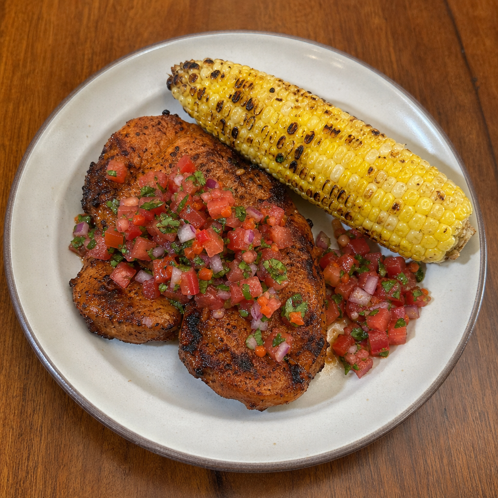 Achiote Pork with Corn Xnipec