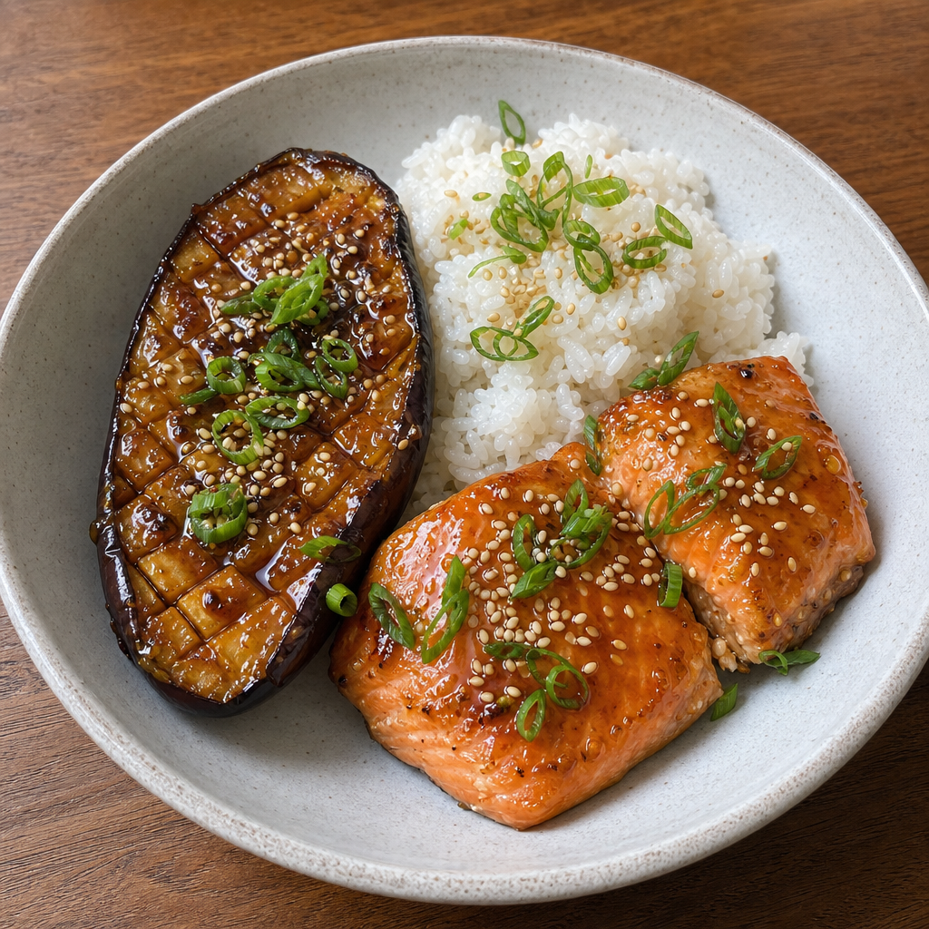 Miso Sockeye with Dengaku Eggplant